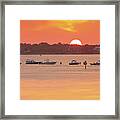 Loxahatchee River Sunset At Sandbar Jupiter Florida Framed Print