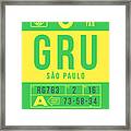 Luggage Tag B - Gru Sao Paulo Brazil Framed Print