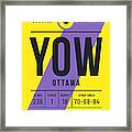 Luggage Tag E - Yow Ottawa Canada Framed Print