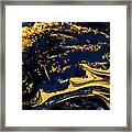 Luxury Abstract Design With Gold And Black Framed Print