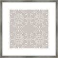 Luxury  Floral Pattern - Light Taupe Framed Print