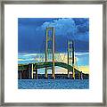 Mackinac Bridge Expressionism Abstract Framed Print