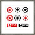 Made In Canada Stamps Framed Print