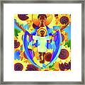 Madonna And Child Of Good Health With Sunflowers - Mmghs Framed Print