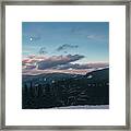 Magical Evening With Full Moon In The Beskydy Framed Print