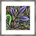 Magical Floral Pattern Tiffany Stained Glass Mosaic Decor I Framed Print