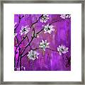 Magnolia Tree Branch Madness Painting Framed Print