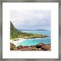 Makapuu Bay Lookout, Hawaii Framed Print