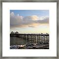 Malibu Pier In Golden Afternoon Sunlight Framed Print