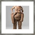 Man Pushing Off Fat Suit Framed Print