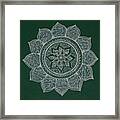Mandala-green Framed Print