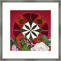 Mandala With Flowers Framed Print