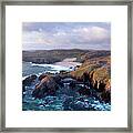 Mangersta Coast Aerial Isle Of Lewis Outer Hebrides Scotland Framed Print