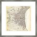 Map Of Philadelphia 1840 Framed Print