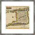 Map Of Trinidad 1816 Framed Print