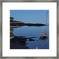 Marblehead Ma First Harbor Christmas Tree Row Boat Reflection Framed Print