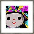 Maria Doll Yellow Pink Turquoise Framed Print