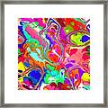 Marijan - Funky Artistic Colorful Abstract Marble Fluid Digital Art Framed Print