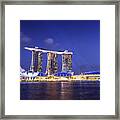 Marina Bay Sands Light & Water Show Framed Print