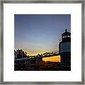 Marshall Point Lighthouse Autumn Sunrise Framed Print