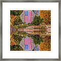 Massachusetts Fall Foliage At The Old Stone Church Framed Print