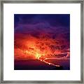 Mauna Loa Eruption Night Clouds Framed Print