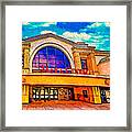 Maya Cinemas Building In Downtown Salinas, California - Digital Painting Framed Print