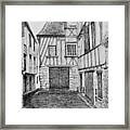 Medieval Houses In Bergerac France Framed Print