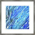 Meditate On The Wave Peaceful Contemporary Beach Art Sea And Ocean Blues Art I Framed Print