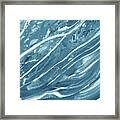 Meditate On The Wave Peaceful Contemporary Beach Art Sea And Ocean Teal Blue I Framed Print