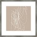 Meet You There - Abstract Minimal Line Drawing Framed Print