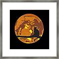 Meow At The Moon Framed Print