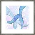Mermaid Tails Watercolor With Bokeh Framed Print