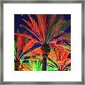 Merry And Bright Christmas Palms Framed Print