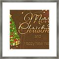 Merry Christmas And Happy New Year Framed Print