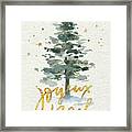 Watercolor Christmas Tree Framed Print