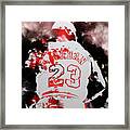 Michael Jordan On Fire Framed Print