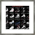 Michael Jordan Shoe Collection Framed Print