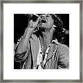 Mick Jagger On Stage Framed Print