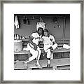 Mickey Mantle And Hank Aaron Framed Print