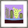 Mid Century Tabletop Cactus Framed Print