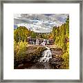 Middle Falls In Autumn Framed Print