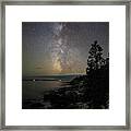 Milky Way Over Acadia Western Point Framed Print