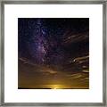 Milky Way Over Lake Murray Framed Print