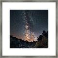 Milky Way Over Rocky Creek Falls Framed Print