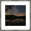 Milky Way Over Russell Pond In The White Mountains Framed Print