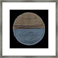 Minimal Abstract Painting With A Split Circle - No2 Framed Print