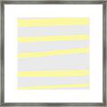Minimalist Yellow And Gray Stripe Framed Print