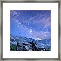 Mining Ruins And Milky Way Framed Print