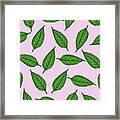 Mint Leaves Seamless Pattern Framed Print